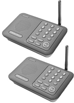 Citofono senza fili, Citofoni, di interfono wireless for la casa, di interfono domestico a lungo raggio for ufficio, wireless bidirezionale da stanza a stanza(Black-2 stations)