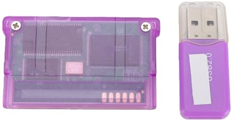 Plyisty Cartuccia Flash per Accessori GBA SP/SP/GBM/IDS/NDSL Lite, Carrello Flash per Giochi SD con Lettore di Schede, Capacità Fino a 2 GB, Caricamento ROM Veloce da 64 MB