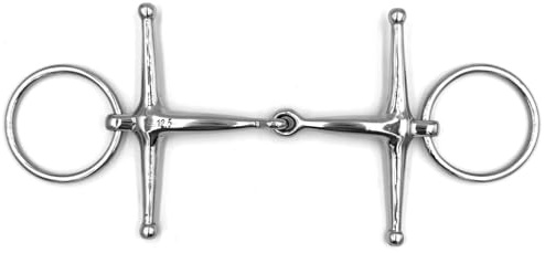 ES0247 Knebeltrense Einfach Gebrochen Edelstahl 55mm/14mm, 12.5 cm | Equine Smile Schenkeltrense Fulmer Full Cheek Snaffle Gebiss Pferd Pony Maulschonend Reitsport Trensengebiss Alignment