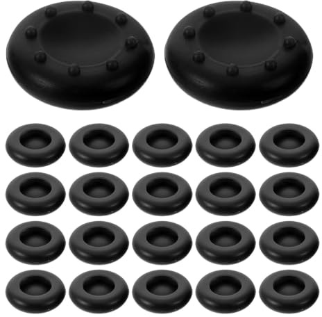 ULTECHNOVO 100 Pièces Lot de Capuchons de Joystick en Silicone Noir pour Manettes de Jeu, Ergonomiques et Confortables Grip Antidérapant une Expérience de Jeu Améliorée