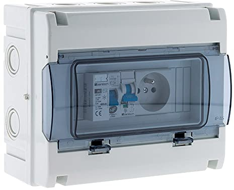 Zenitech - Coffret électrique étanche IP65 8 modules équipé + accessoires