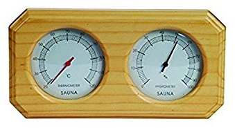 Sauna-Thermometer und Hygrometer, aus Holz, Zubehör, groß
