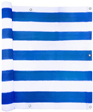 jarolift Balkonbespannung Basic, Balkon Sichtschutz Windschutz Sonnenschutz Balkon-Verkleidung, Atmungsaktiv, 500 x 75 cm Cremeweiß