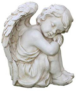 YTOOZ Statue d'ange Jardin, Sculpture d'ange extérieur Ange avec Ailes modèle rétro Nostalgie nouveauté créative aménagement paysager pelouse boisé Cadeau d'art décoratif
