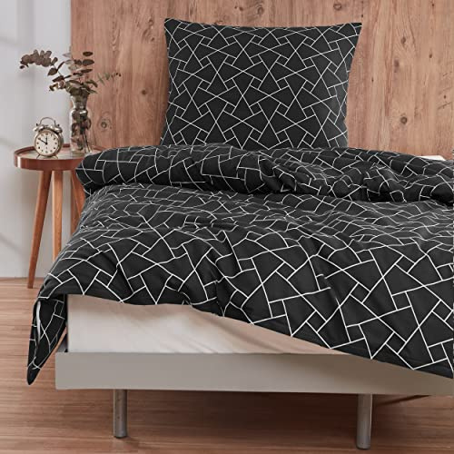 Mixibaby Bettwäsche Bettgarnitur Bettbezug Baumwolle 135x200 155x220 200x200 200x220, Größe:135 x 200 cm, Design Bettwäsche:Liana D16