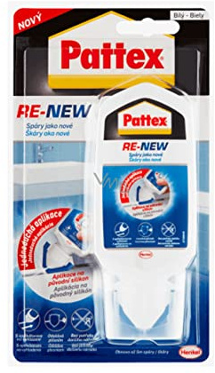 Pattex Perfektes Bad Neue Fuge, Silikon Dichtmasse für neue Fugen, Sanitärsilikon für Küche und Bad, einfache Erneuerung von Fugen in nur einem Schritt zum Schutz vor Schimmel, weiß 1x80ml