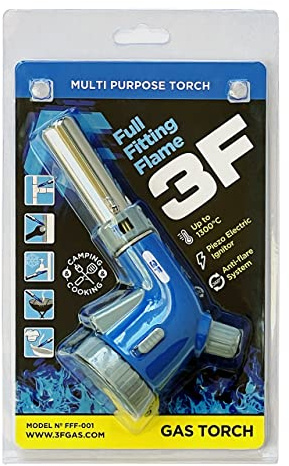 3F Culinary Professional Torch Cooking Torch Baking Searing Campfires Charcoal Grills Camping Butane Fuel.