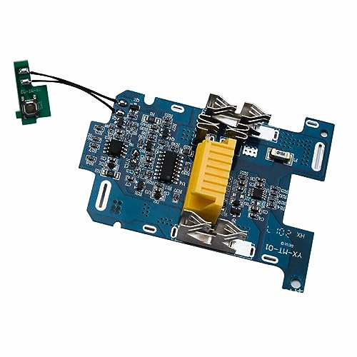 TECKEEN Placa de circuito de protección de carga de batería de iones de litio para Makita 18V Placa de circuito de batería con indicador de batería