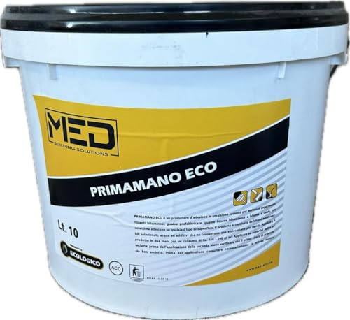 MED - PRIMER BITUMINOSO PER SOTTOFONDO GUAINE IMPERMEABILIZZANTI BASE ACQUA O BASE SOLVENTE [DIVERSI FORMATI] (BASE ACQUA 10LT)