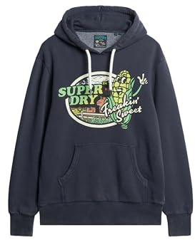 Superdry Herren Hoodie Sweatshirt, Eklipse Navy, XL