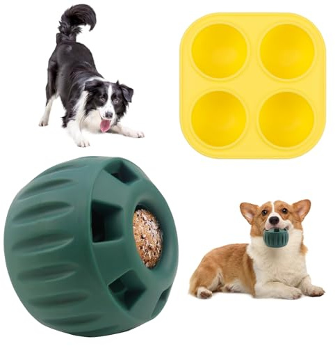 Raxfekro Langlebiges Hundespielzeug für Hunde, Anreicherung Spielzeug Hund, Vierbeinige Freundschaft Leckball, Befüllbares Hundespielzeug lenkt Hunde, Sicher für Hunde, Leicht zu Reinigen