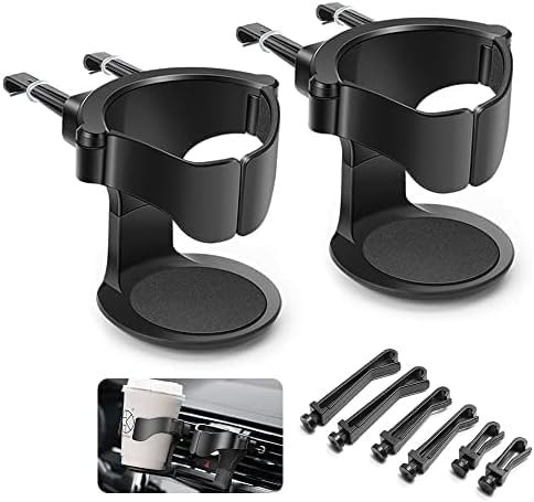 Auto Getränkehalter, Auto Becherhalter, 9.5 x 8 cm Universeller Dosenhalter, Auto Lüftungshalterung für Kaffeebecher, Getränkedose und Aschenbecher(Schwarz)
