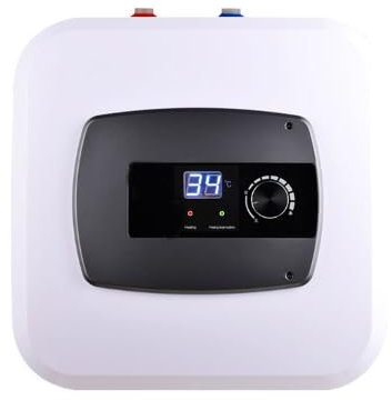 Elektrischer Warmwasserspeicher, 15 Liter, Edelstahl, druckfest, 1500W Heizstab, Obertischgerät