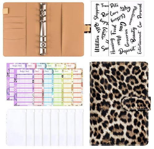 Spar-Challenge-Buch | Budgetplaner Mit Umschlägen | Lustiger Spar-Tracker | Flexibler Budgetplaner | Geldumschlag-Haushaltsbuch, Benutzerfreundlich Und Motivierend, PU-Leder + PVC + Plüsch Für Ihre
