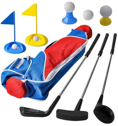 kowaku Kinder Golfschläger Set, Minigolf Set für Hinterhof Indoor Ballspielzeug Übungen