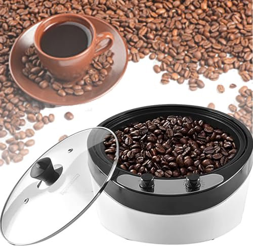 ZMJGLL Full Automatic Coffee Roaster, Sloped Surface Design 800g Large Capacity,0-240℃ Adjustable Temperature,Coffee Bean Roaster w/Paddle Mixing Rod