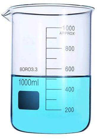 25/50/100/150/200/250/400/500/600 800ml Glass Low Form Beaker Labrotary Glassware Experiment (10ml 12 PCS)