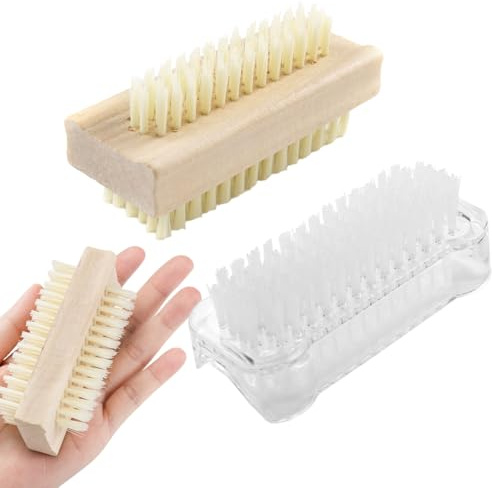 2 PCS Spazzolino Unghie Mani, Spazzola Per Unghie, Spazzolino per unghie mani, Spazzole per la Pulizia plastica, Universale, Per Pulizia di mani Delle Unghie