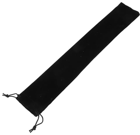HEMOTON Bolsa de Flauta Vertical de Tela Negra con Cierre de Cordón para Almacenamiento y Protección contra Polvo, Adecuado para Transportar Instrumentos Musicales Fácilmente