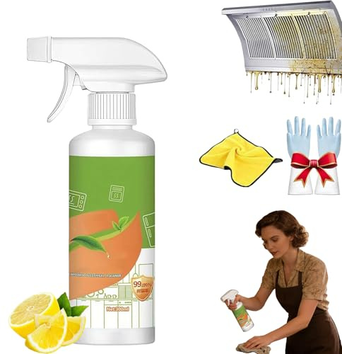 Electrolyzed Ion Kitchen Cleaner Spray, Kitchen Appliance Cleaner, for Household Appliances, Oven, Stove, Range Hood, Remove Stains and Dirt, Multi Purpose Heavy OilCleaner Stain (1)