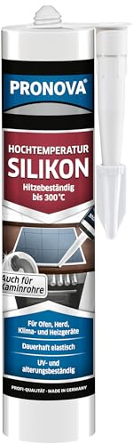 Pronova Hochtemperatursilikon, schwarz, dauerelastische hitzebeständige Dichtmasse 300 ml Kartusche