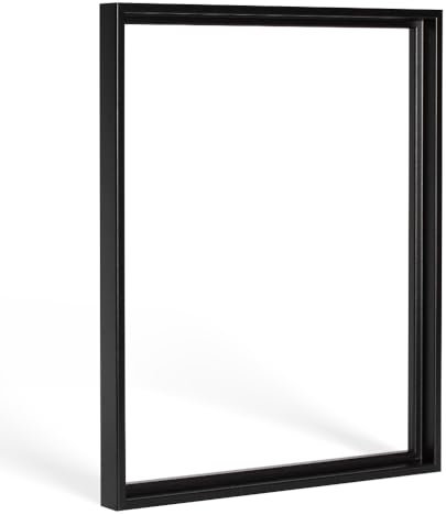 Bildershop-24 Schattenfugenrahmen mit Schattenfuge Lemgo Rahmen für Keilrahmenbilder und Leinwände 60 X 90cm Schwarz (matt)