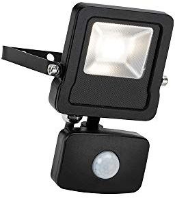 Saxby 78963 Surge PIR Sensor Matt Black IP44 Outdoor 10W LED Cool White Floodlight