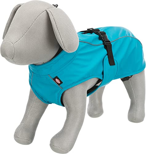 TRIXIE Regenmantel Vimy für Hunde türkis L - Bauchumfang: 60 - 85 cm