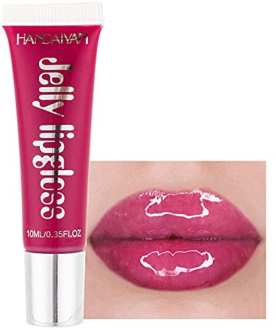 Bonbonfarbener Jelly Lip Gloss, Spiegel Lip Glaze Liquid Antihaft-feuchtigkeitsspendender Lipgloss, glänzend, langlebig, Toot Lip Glaze, Lippenpflege, Koralle