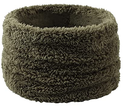 Pesaat Vinterhalsduk barn vuxna rund halsduk flickor pojkar loop halsduk tjock fleece varm tubhalsduk fluffig halsduk kvinnor män, Armégrön, one size