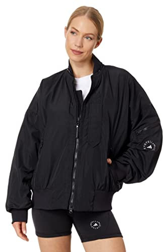 ADIDAS BY STELLA MCCARTNEY WOMEN’S WOVEN BOMBER JACKET, BLACK, XL