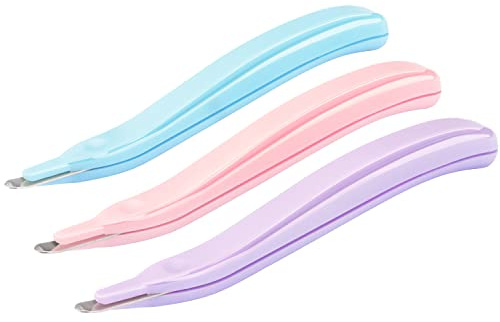 Professioneller magnetischer Klammerentferner, Klammerentferner, Werkzeug zum Entfernen von Heftklammern, Werkzeug für Schule, Büro, Zuhause, 3 Stück (blau, rosa, lila)