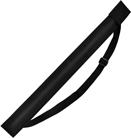Zngou 1/2 Snooker-Queue-Tasche, Schwarz, Medium, Billard-Queue-Tragetasche, Schutz vor Schmutz und Kratzern, Tragbar mit verstellbarem Riemen