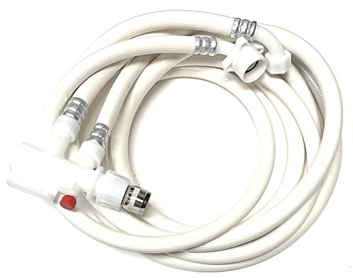 Shark Industrial 8 FT Countertop Dishwasher Fill and Drain Hose Kit with faucet adapter for all major brands (8)