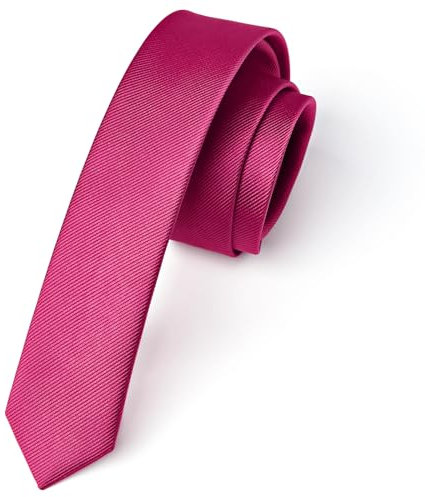 Enlision Hot Pink Tie Skinny Fuchsia Pink Ties For Men Solid Color 4cm Slim Necktie Classic Formal Silk Wedding Tie For Party Business