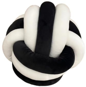 Playlearn Großer weicher Kuschelball für Kinder, 25 cm, sensorisches Stressabbau-Spielzeug, perfekt zur Bewältigung von Stress, Angst, sensorischen Problemen – Schwarz und Weiß