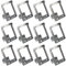 12pcs Hanger for Stretcher Frames, Metal Stretcher Frame Hanger, Picture Hook, for Pictures on Canvas, Metal Jag Hanger, Metal Picture Hook, No Drilling Required (Light Black)