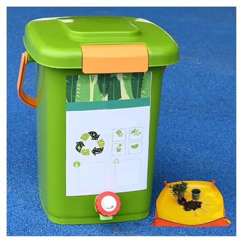 avec Robinet pour Collecter Le Liquide De Compost Poubelle Compost 8L/10L/15L/20L Facile à Nettoyer avec Le Couvercle D'étanchéité Seau Compost,Style4(20L)-1Set