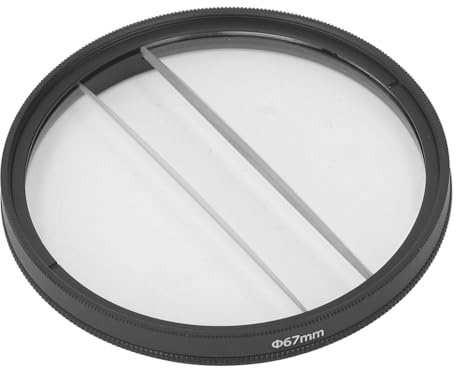 Teleskopfilter Halbmondfilter, Kamera-Spezialeffektfilter Doppelter Halbmondglas-Split-Dioptrienfilter für Fotografie-Spiegelreflexkameras (67MM)