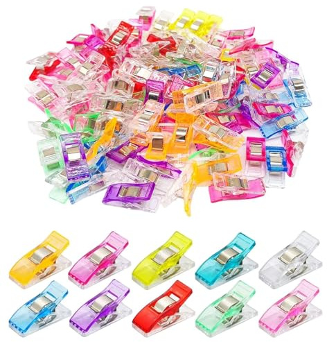 Lot de 50 pinces à coudre en plastique antidérapantes pour tissu, loisirs créatifs et tricot, pour accrocher des objets
