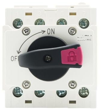 LONQ-40 Solaire DC 4P 32A 1500V interrupteur d'isolation photovoltaïque poignée rotative isolateur commutateur rotatif adapté au rail de guidage de la boîte de distribution solaire(LONQ-40.X)
