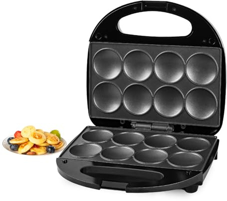 Arepa Maker, Pancake Maker, Non-stick Waffle Tray with Fast Heating Makes Small Waffle Snacks 8 x 2, Perfect for Families, Great Choice