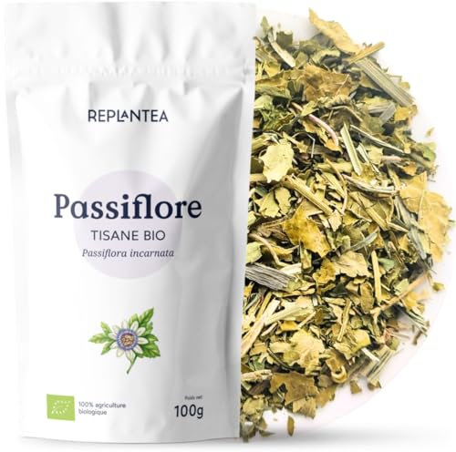 REPLANTEA Tisane de Passiflore Bio 100g (50 Tasses) | Infusion Passiflora Incarnata