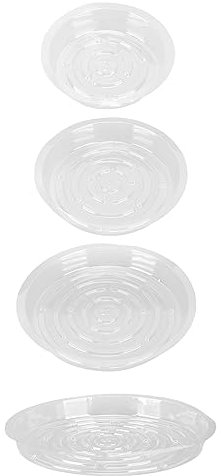Fdit Vassoio Antigoccia per Sottobicchiere per Vasi da Fiori Vassoio in Plastica Trasparente Riutilizzabile Lavabile per Fiori 20 Pezzi per Piante in Vaso