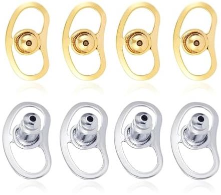 8 Stück Ohrstecker Verschluss,Ohrring Verschluss Ohrstecker,Ohrring Stecker Verschluss,Ohrringe Verschlüsse,Ohrringverschlüsse Halter,Sport Flachem Earrings,Große Ohrring-Verschlüsse Verriegelung