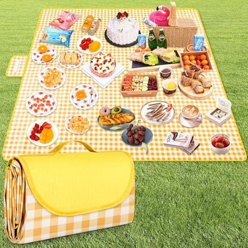 AQXONG 200x200cm Coperta da Picnic Portatile, Tappetino da Spiaggia, Impermeabile resistente alla sabbia, Tappetino da Picnic Pieghevole, Adatto per Escursionismo Viaggi Campeggio All'aperto, Parchi
