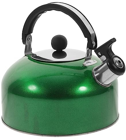 IMIKEYA Bollitore per Acqua Bollente 1,2l in Acciaio Inox Spesso Fischietto Sonoro, Manico Ergonomico, Adatto per Fornelli a Gas e Induzione, Bollitore Domestico per Tè e Stili multipli