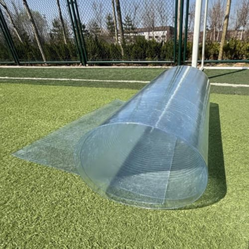 Suwooy Plaques De Toiture en Polycarbonate,Feuilles De Toiture Transparents pour Serres,Panneaux De Remplacement en Plastique pour Cadres Froids,Feuilles De Fibre De Verre De 0,8mm,W×L-1.5×3m