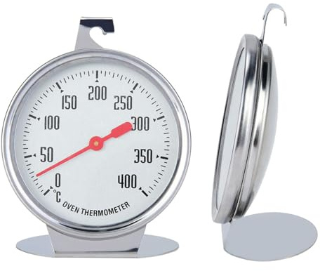 Nimomo Ofenthermometer, Analoges Braten Fleischthermometer, Aufstellbarer Backofenthermometer aus Edelstahl – Großes Ziffernblatt – Küchenzubehör zum Backen