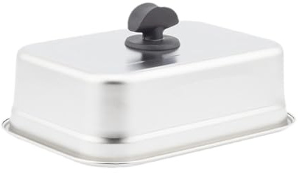 F Fityle Dôme de Cuisson à la Vapeur Rectangulaire en Acier Inoxydable, Couvercle de Cuisson Anti-Rouille pour Steaks, Barbecue, Teppanyaki, Sandwichs, 35.5cmx25cmx11cm